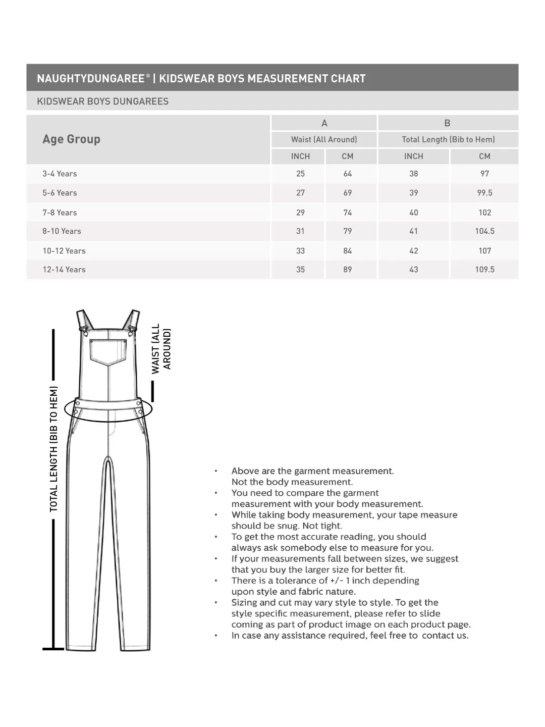 Naughty Dungaree® Boys Full Length Cherry Red Twill Dungaree with Contrast Hemfold