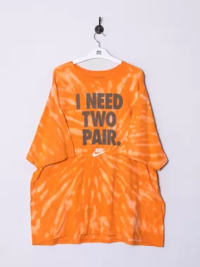 Nike Orange Tie Dye Cotton Tee