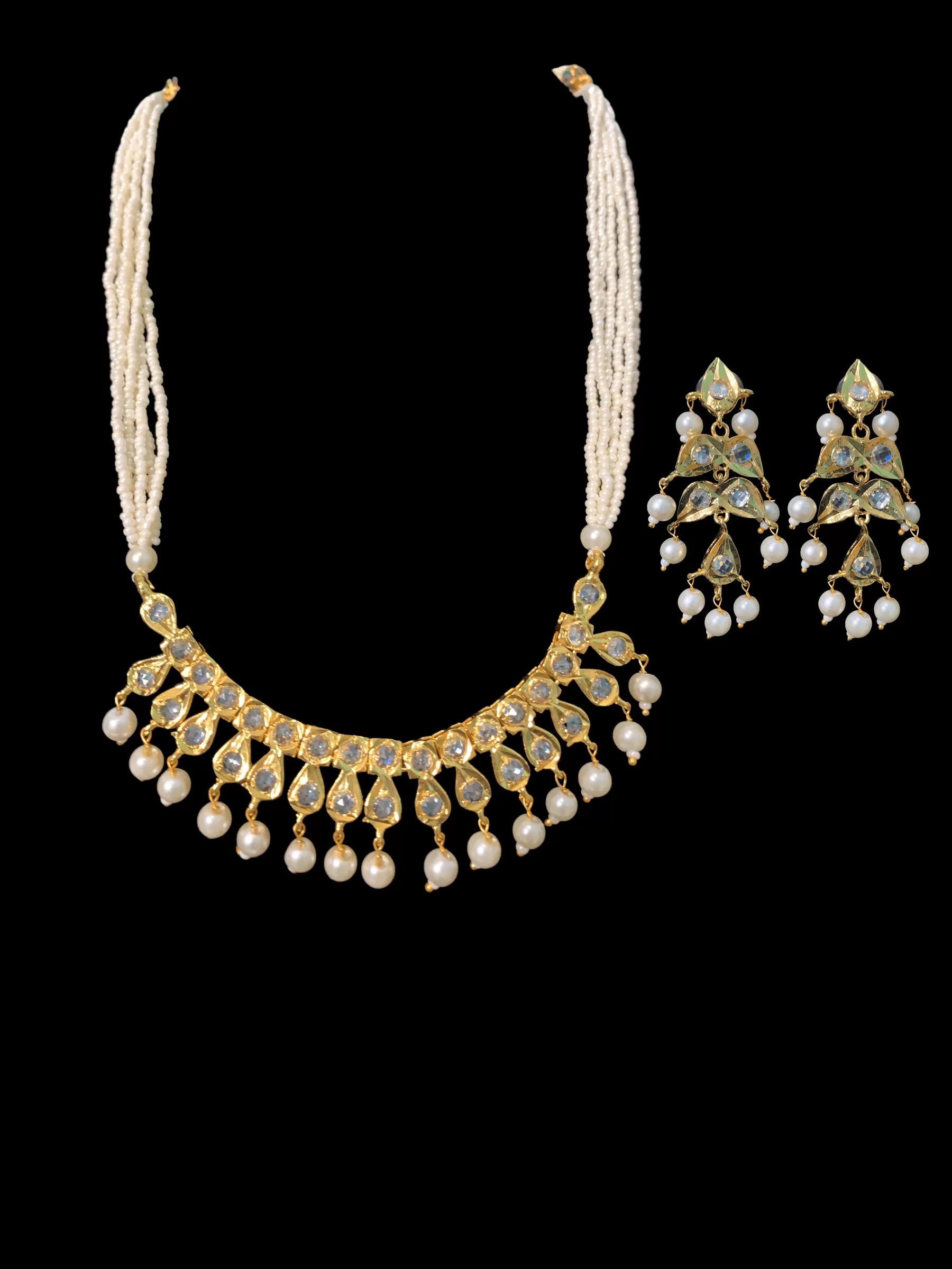 NS341 gold plated barfi necklace set ( SHIPS IN 4 WEEKS )