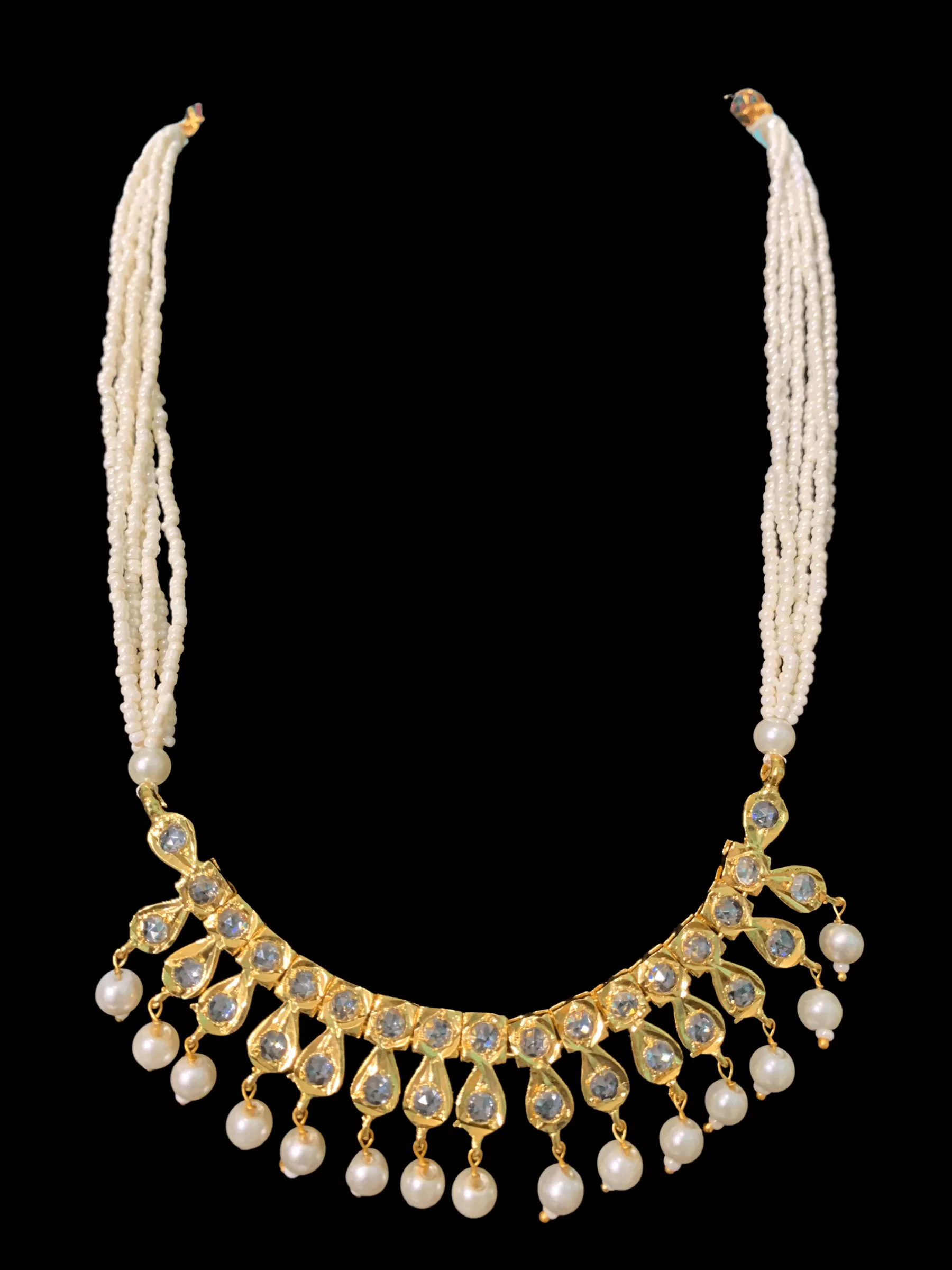 NS341 gold plated barfi necklace set ( SHIPS IN 4 WEEKS )