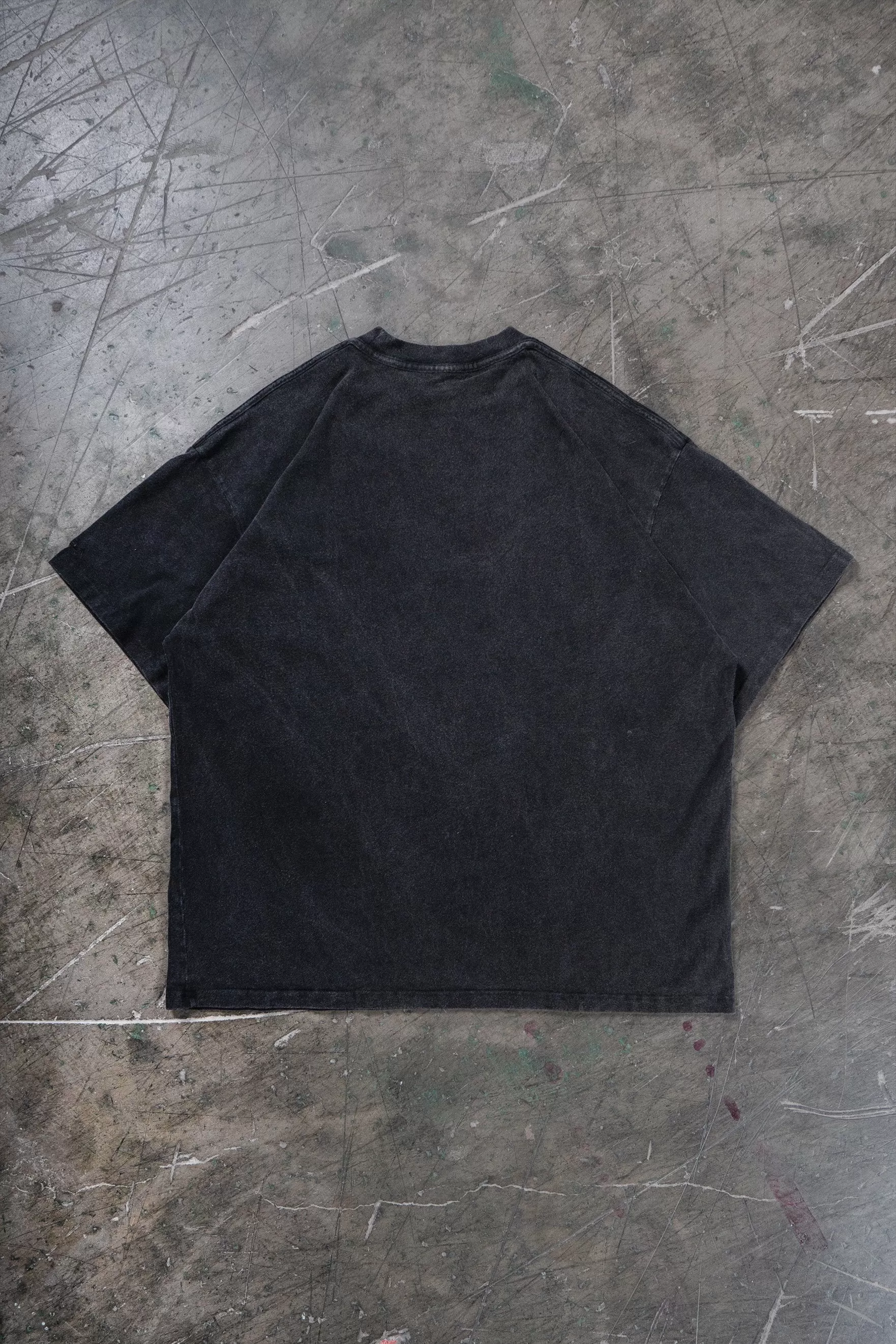 OLD COLLAGE BLACK WASHED T-SHIRT