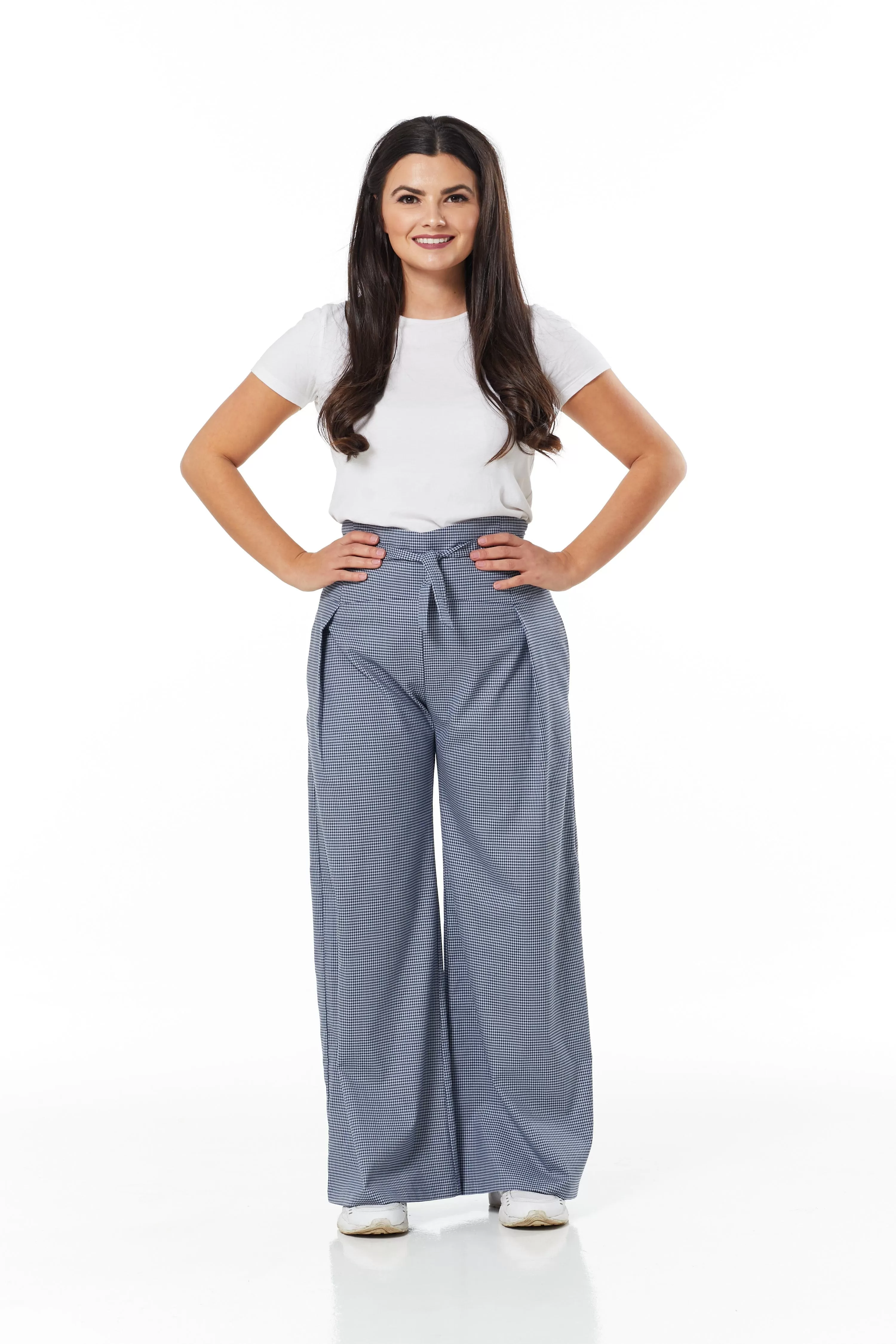 Olivia Wide Leg Cotton Trousers