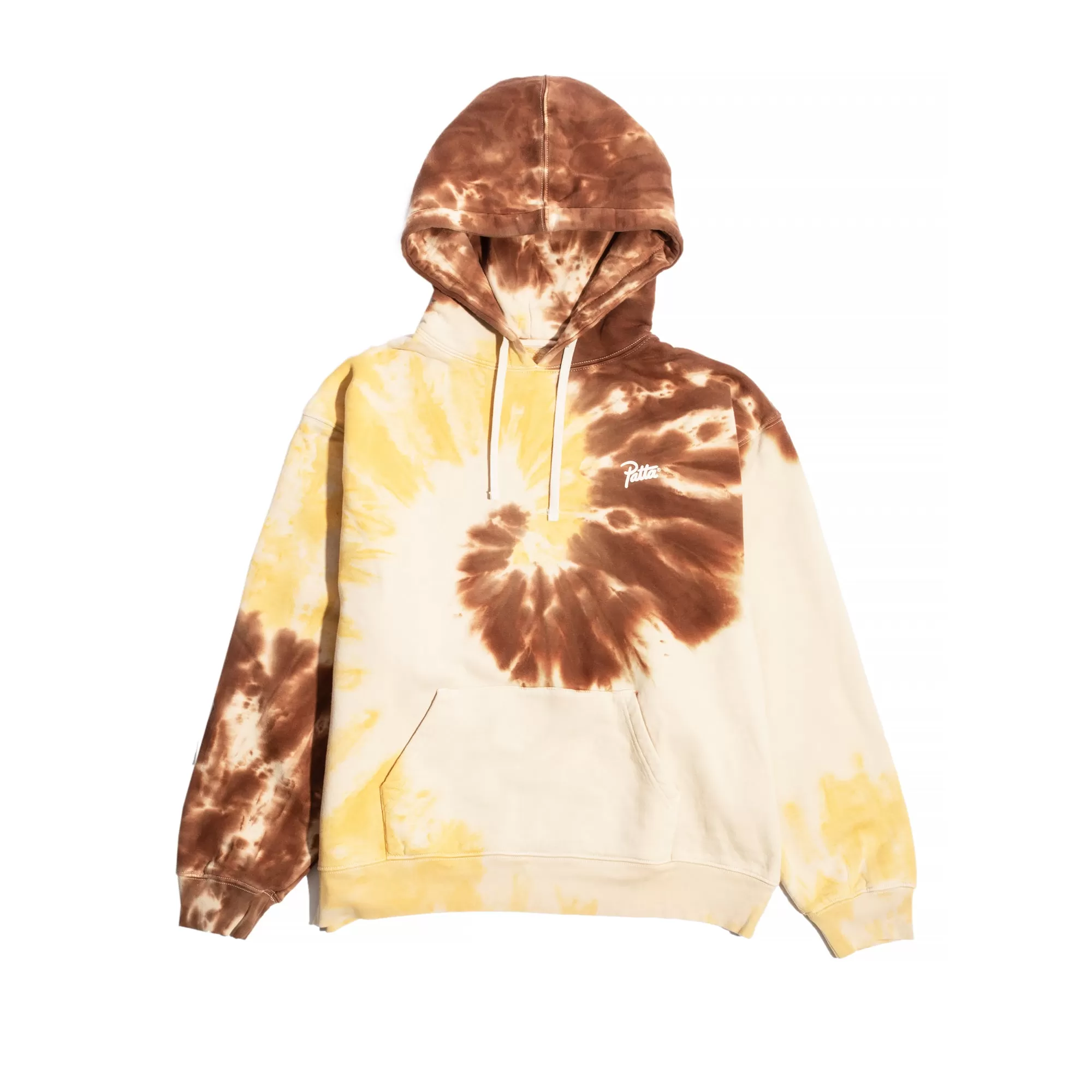 Patta Mens Tie Dye Swirl Boxy Hooded Sweater