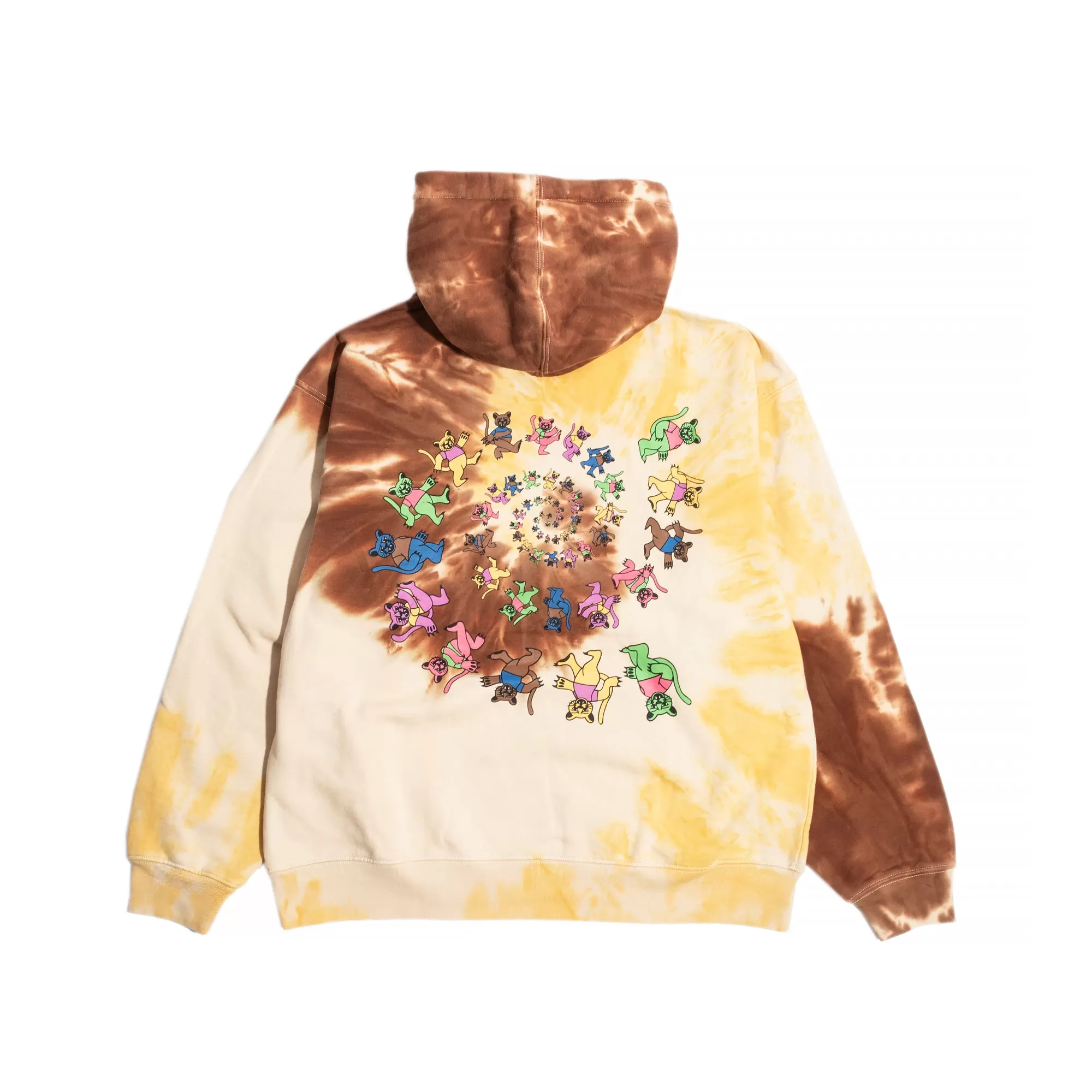 Patta Mens Tie Dye Swirl Boxy Hooded Sweater