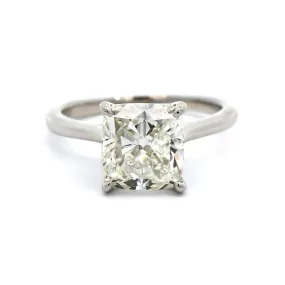 Platinum Cushion Cut Diamond Engagement Ring