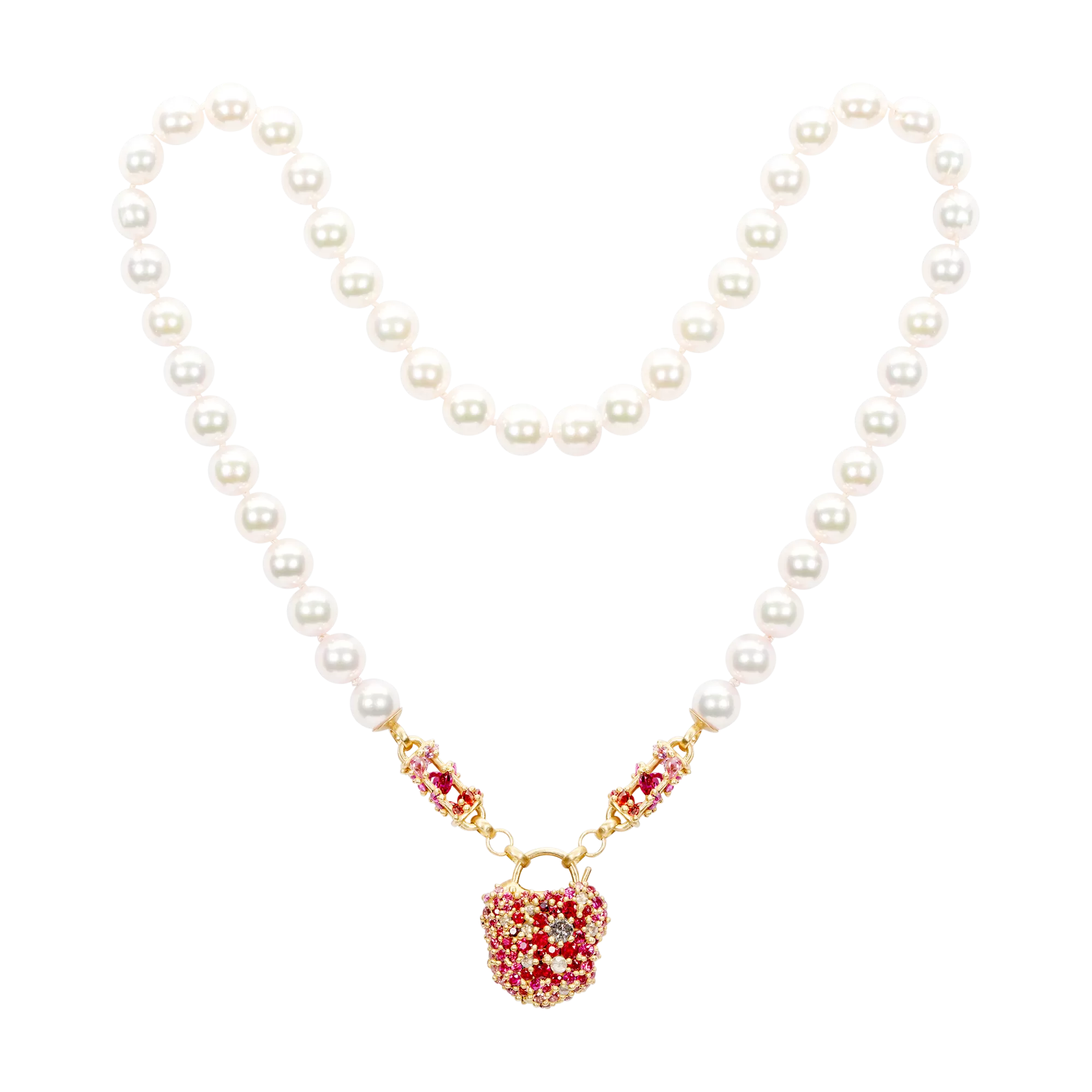 Plum Blossom Cece Padlock Pearl Strand - 11298