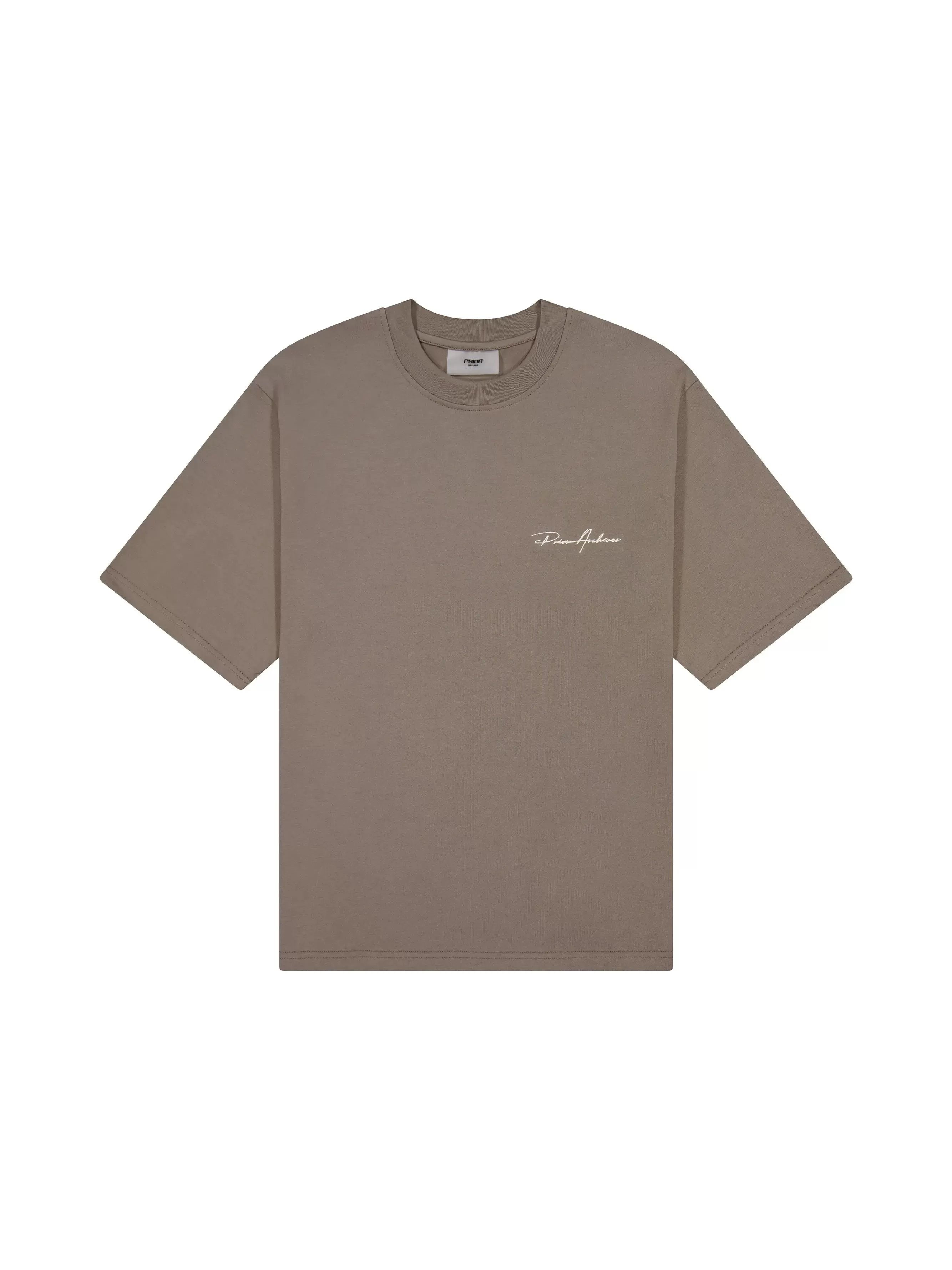 Prior Embroidery Logo Oversized T-shirt Clay Brown