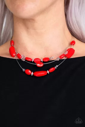 Radiant Reflections - Red Paparazzi Necklace