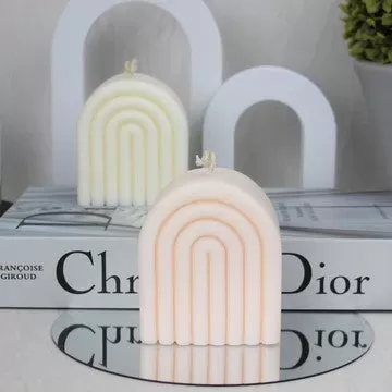 Rainbow 100% Soy Candle in Peach