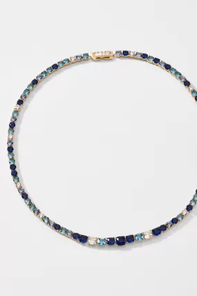 ROCKSTARS BLUE MIXED STONE COLLAR NECKLACE