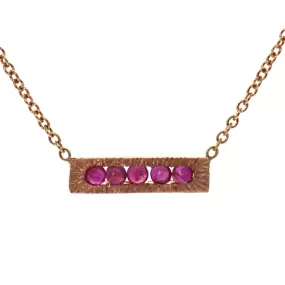 Ruby Brick Necklace