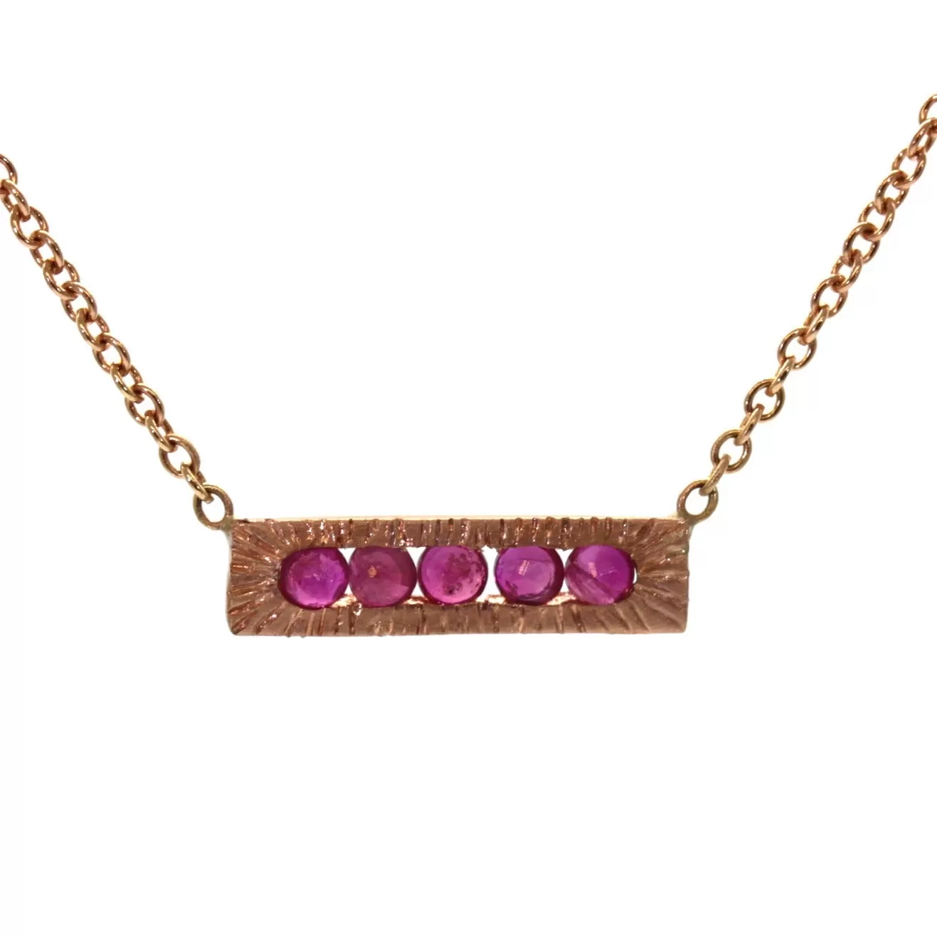 Ruby Brick Necklace