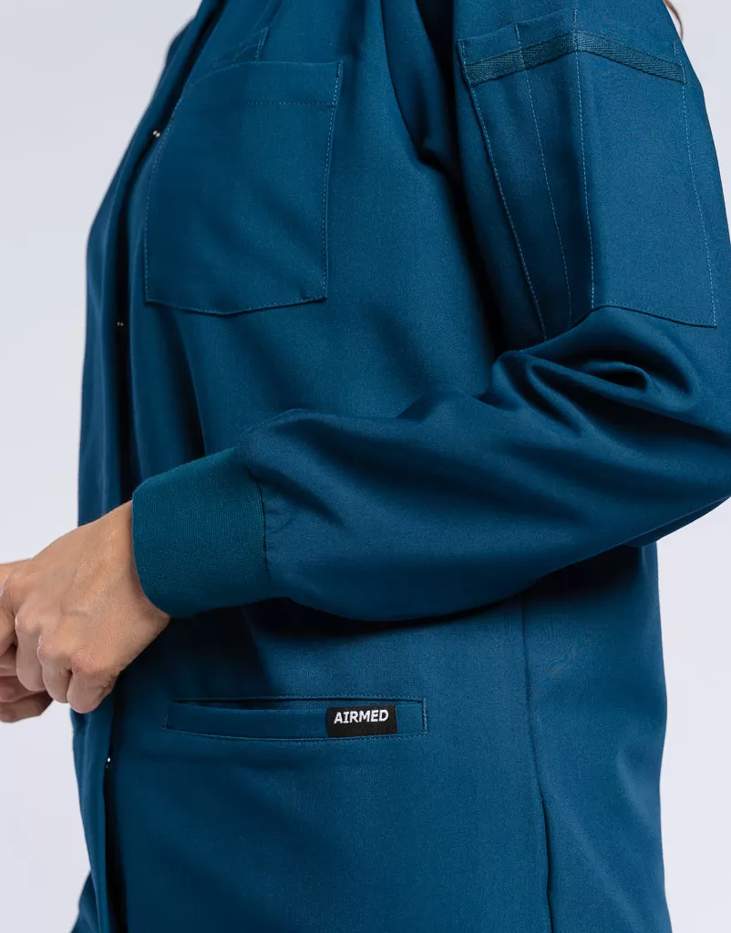 Scrub Jacket Button Up - Gibraltar Blue