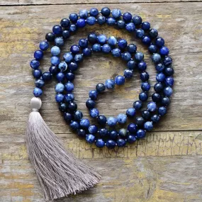 Sodalite Soft Tassel Meditation Necklace