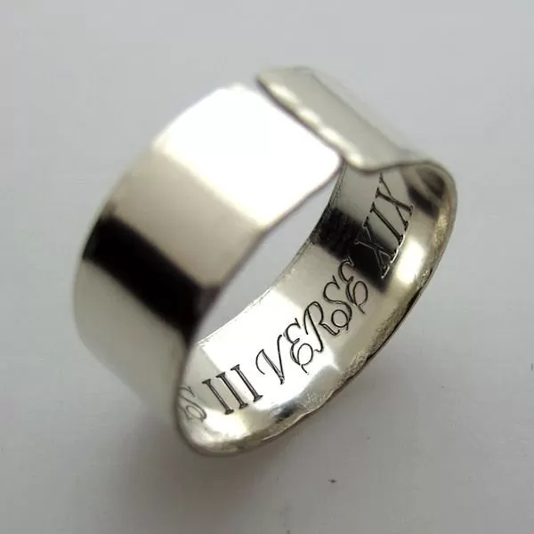 SoundWave Custom Engraved Black Ring