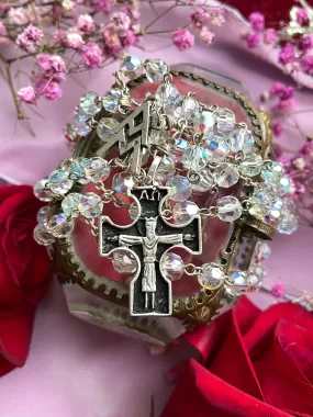 Spanish Crystal and Silver Rosary