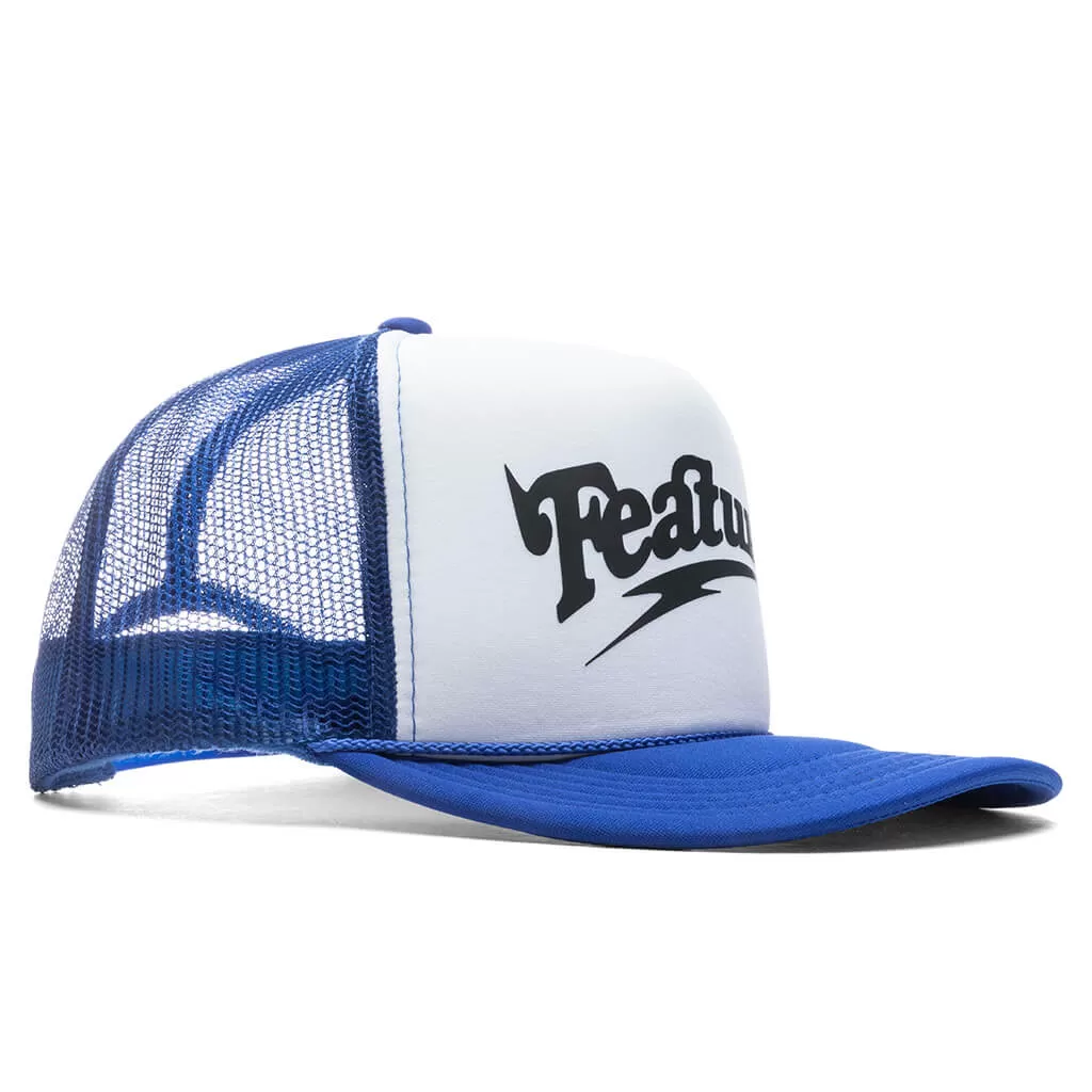 Spike Trucker Hat - Royal/White