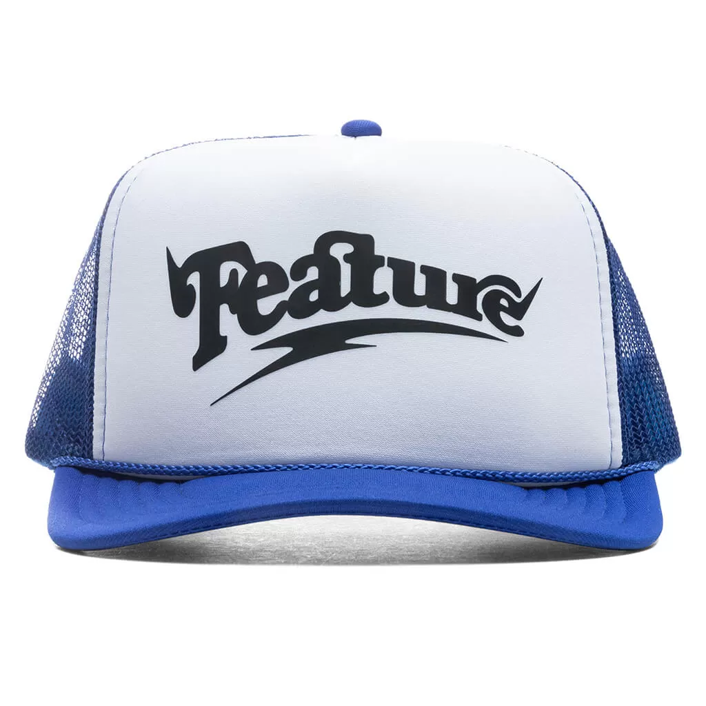 Spike Trucker Hat - Royal/White