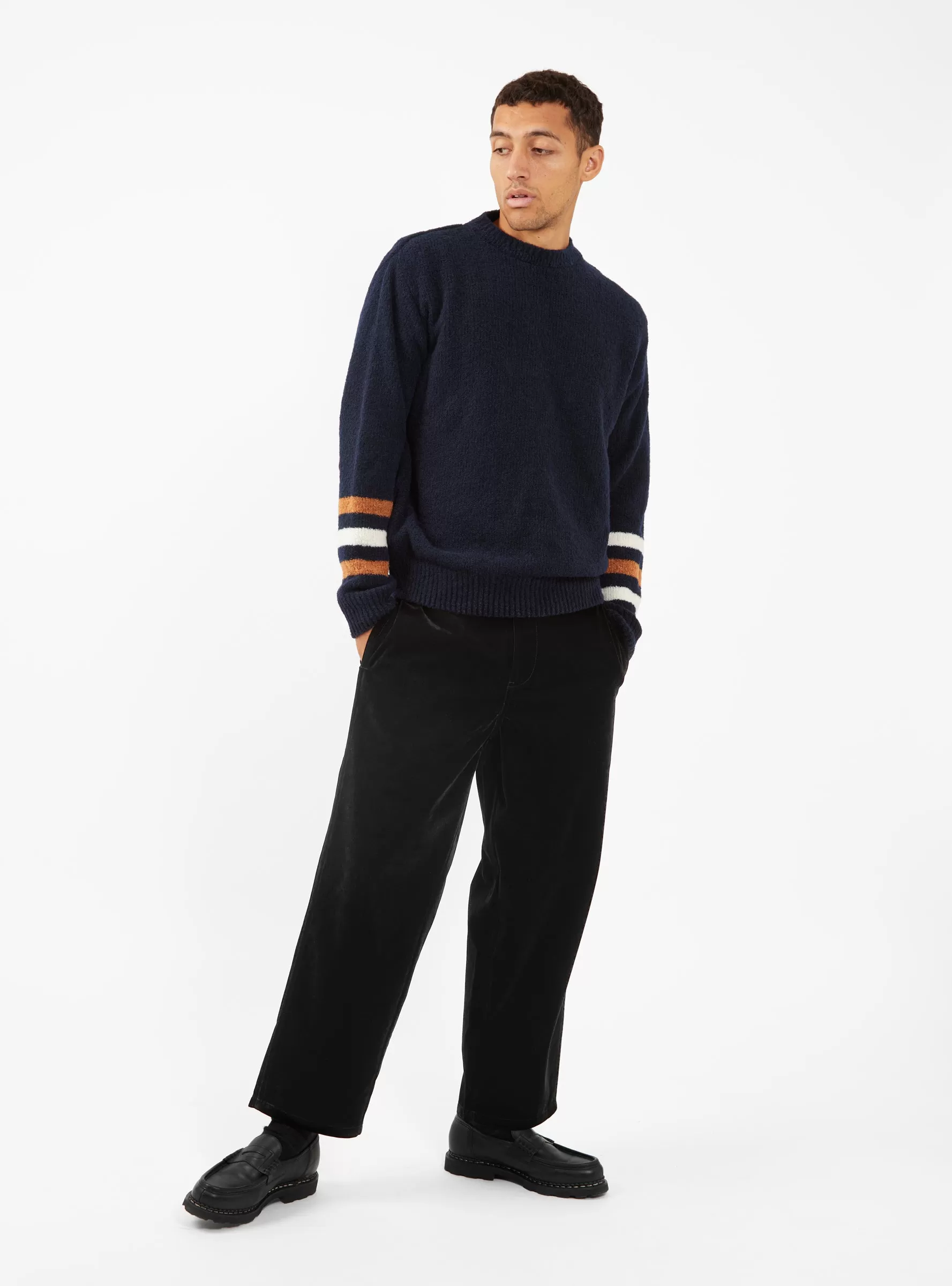 Sports Boucle Sweater Navy