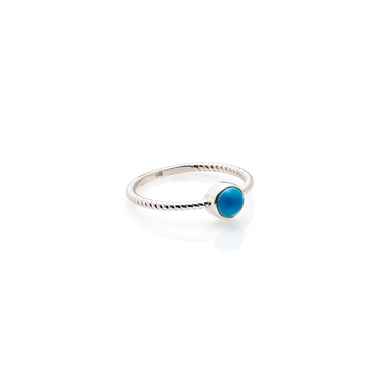 Superfine / Turquoise Rope Ring / Silver