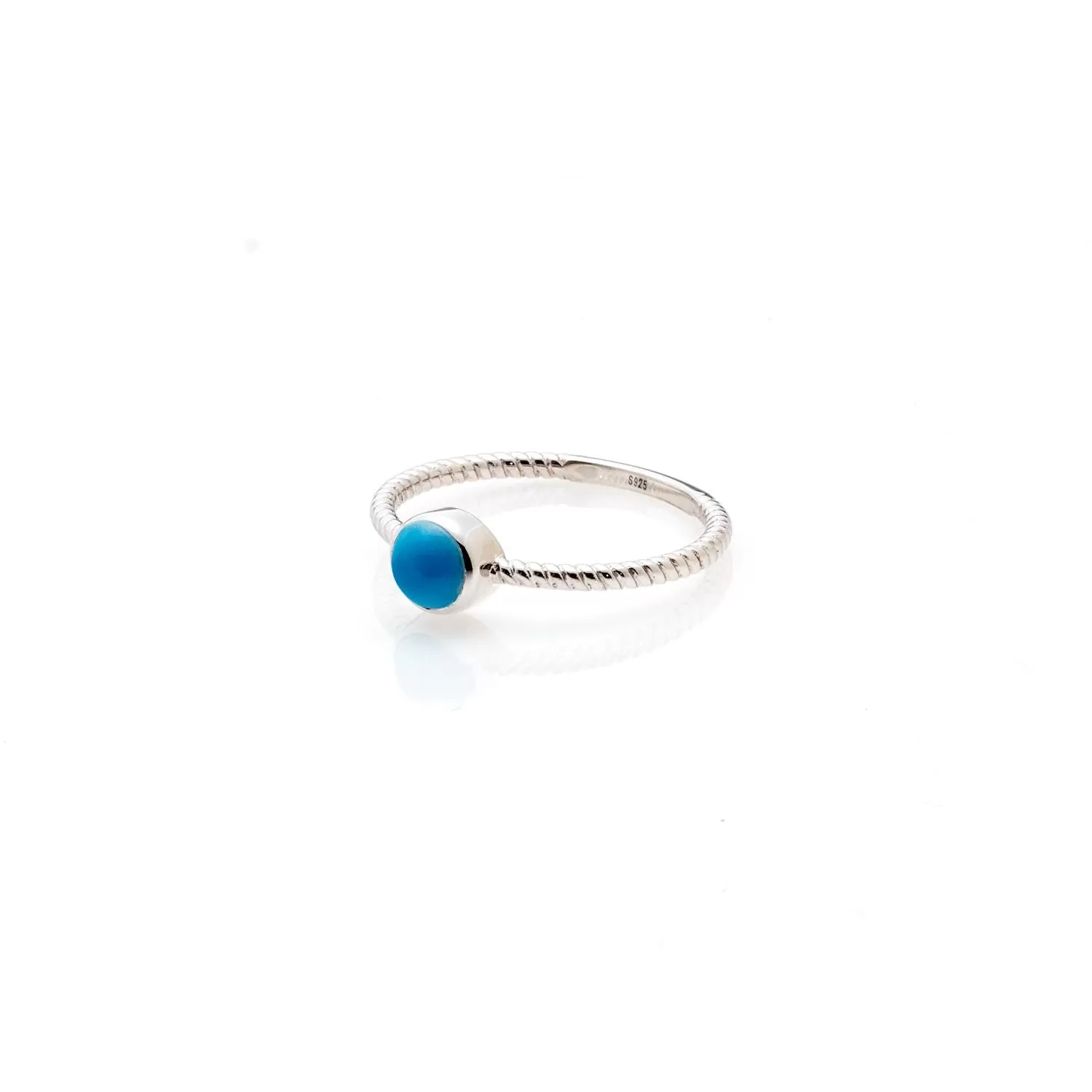 Superfine / Turquoise Rope Ring / Silver