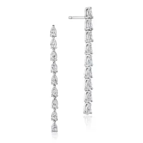 Tacori Stilla Pear Diamond Drop Earrings in 18k Gold