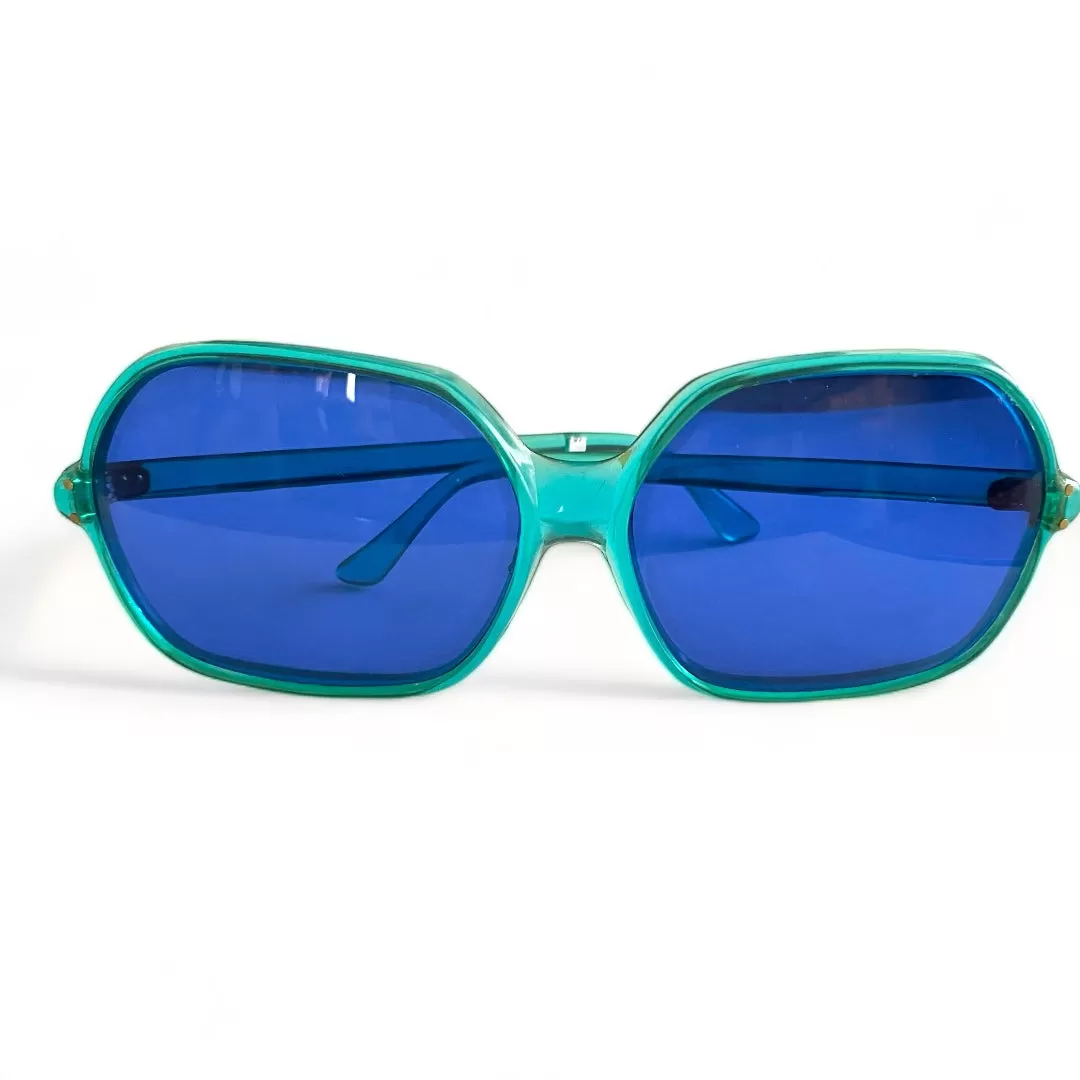 Teal Frames Blue Lens Sunnies