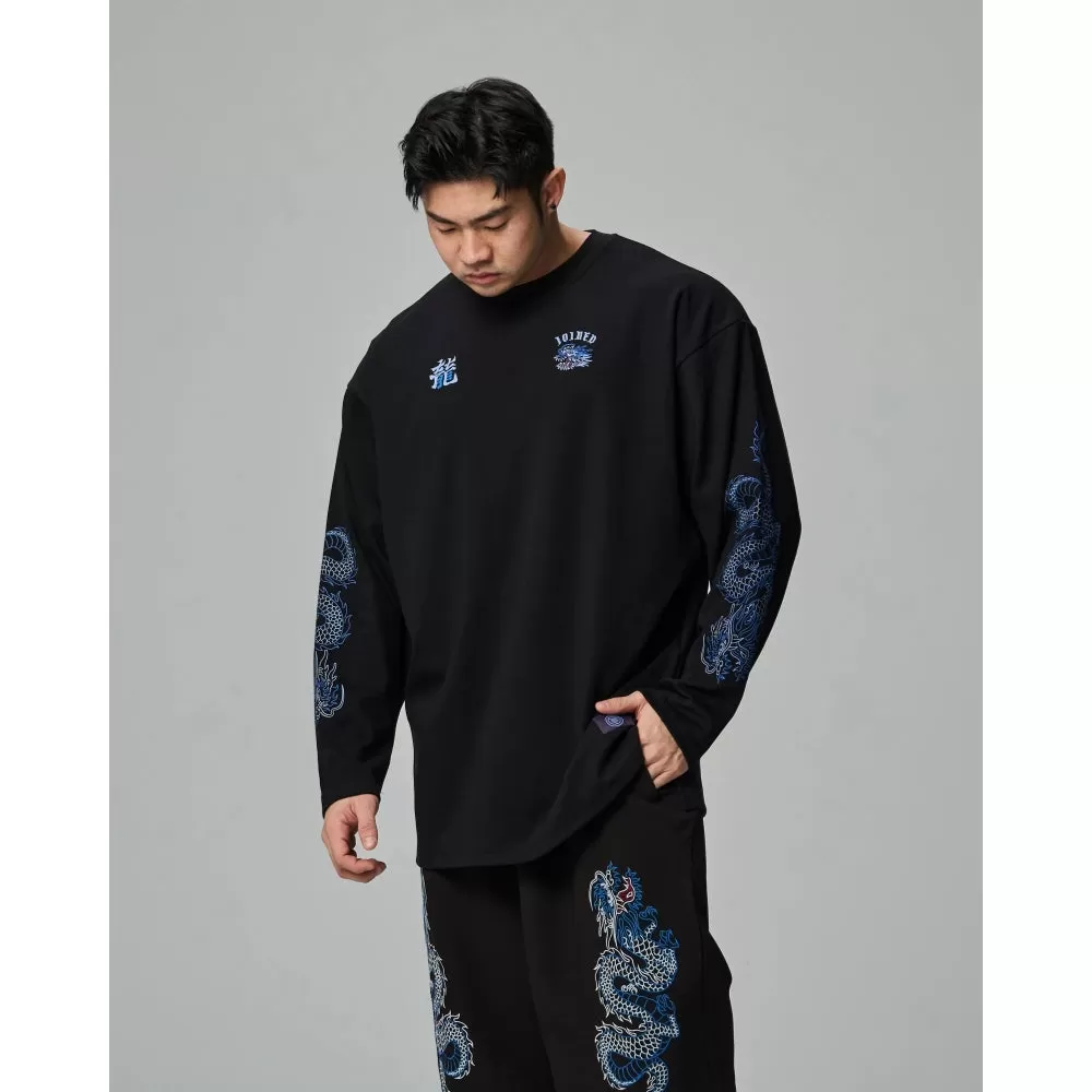 TEAMJOINED JOINED CNY24 DRAGON EXTRA OVERSIZED LONG SLEEVES-BLACK