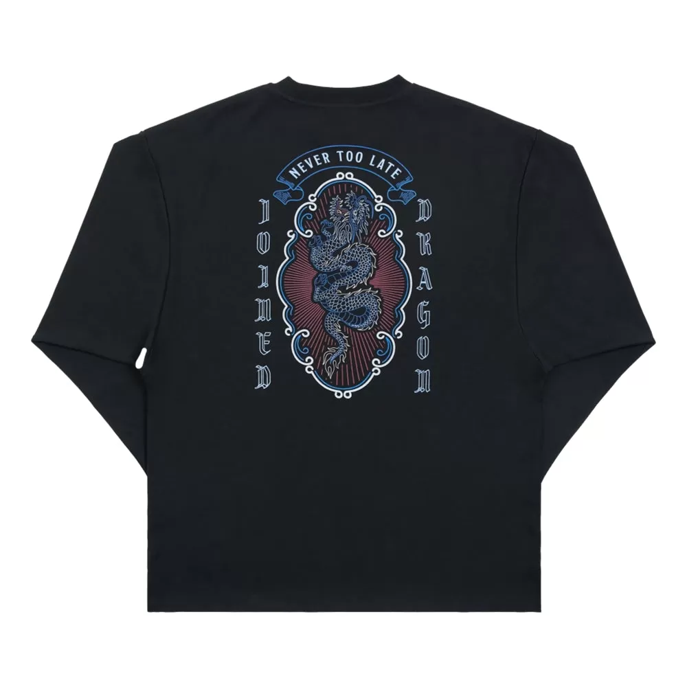 TEAMJOINED JOINED CNY24 DRAGON EXTRA OVERSIZED LONG SLEEVES-BLACK