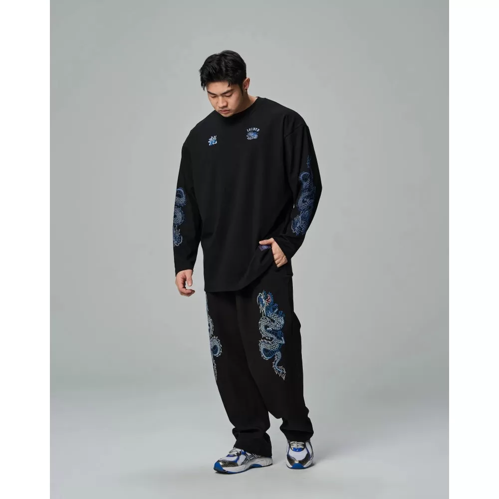 TEAMJOINED JOINED CNY24 DRAGON EXTRA OVERSIZED LONG SLEEVES-BLACK