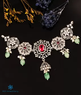 The Mithila Silver Choker Necklace (Bright Silver)