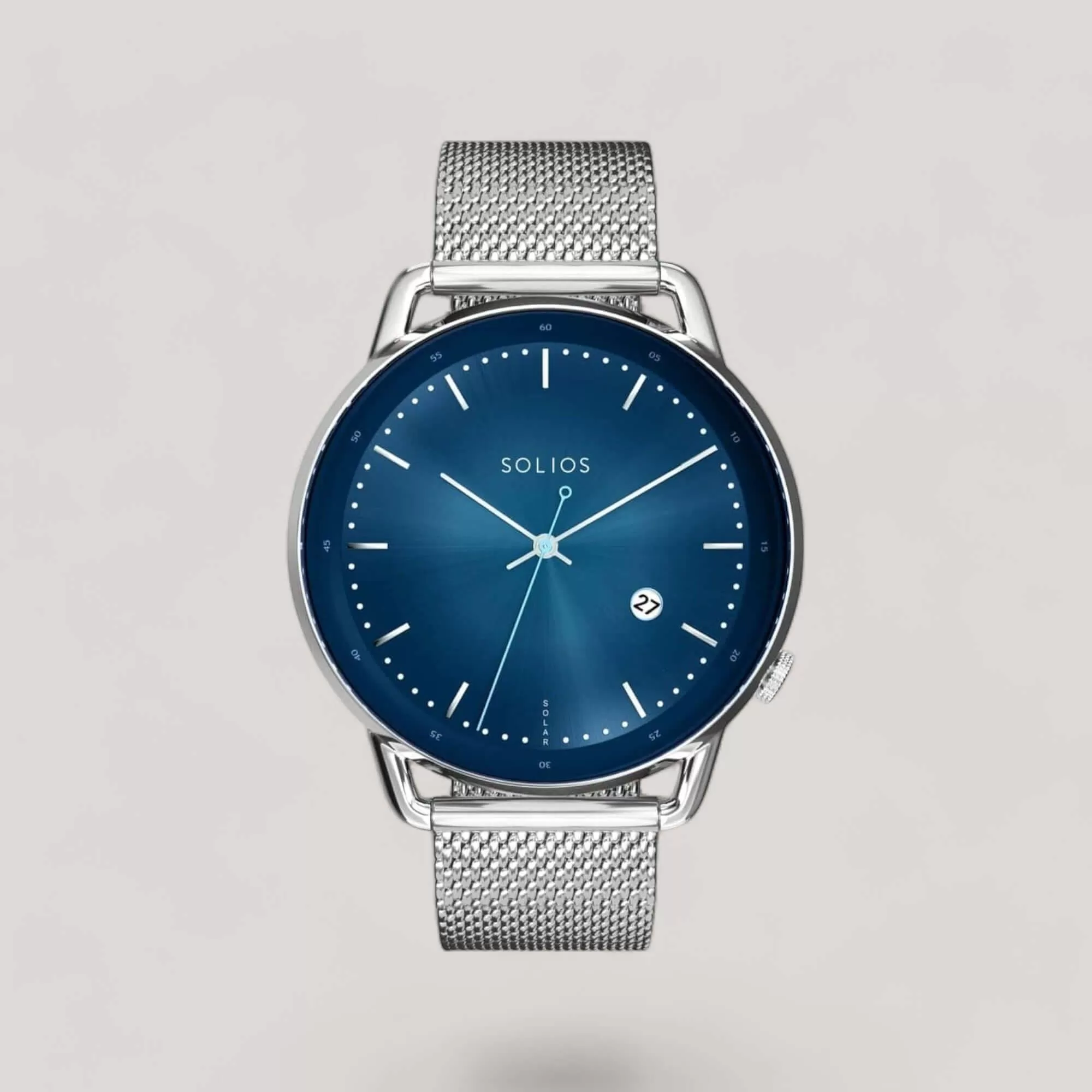 The Solar Curve | Blue Dial - Silver Case