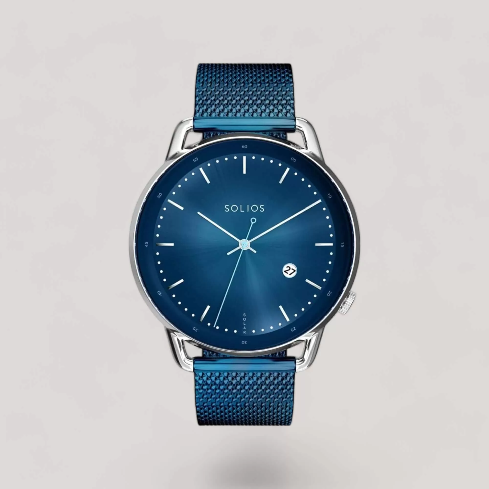 The Solar Curve | Blue Dial - Silver Case