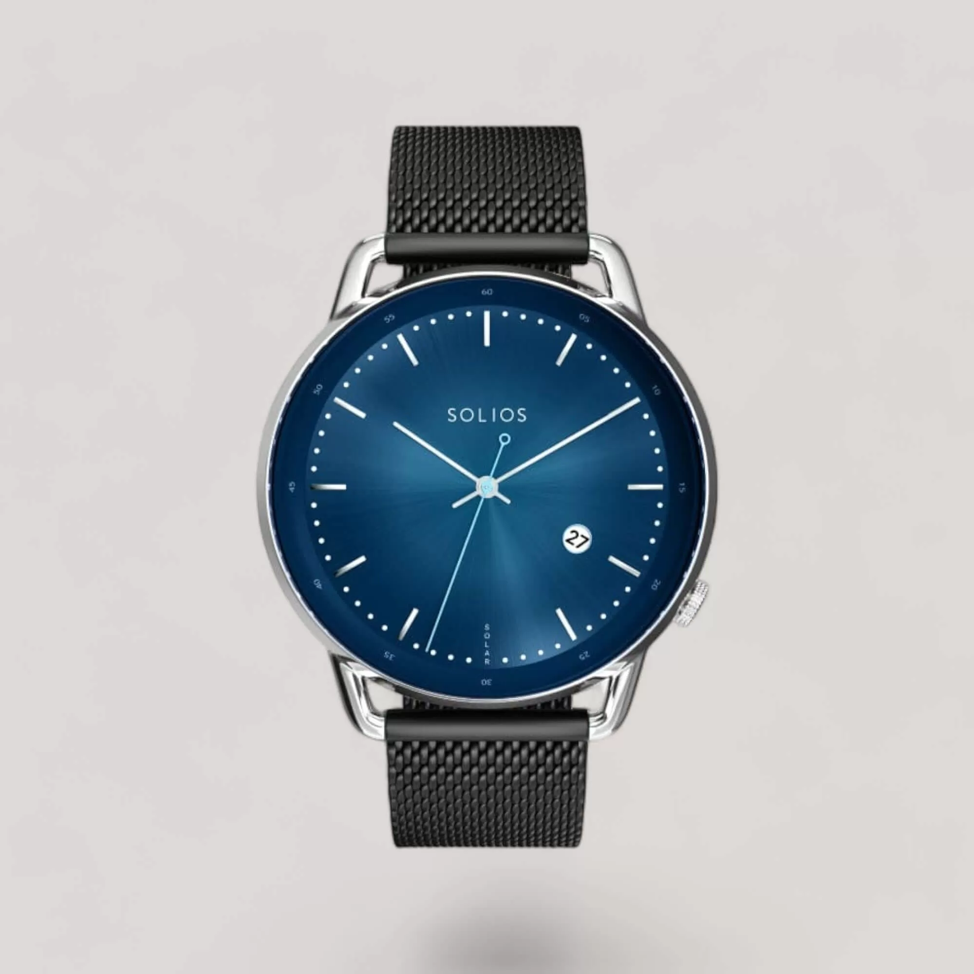 The Solar Curve | Blue Dial - Silver Case