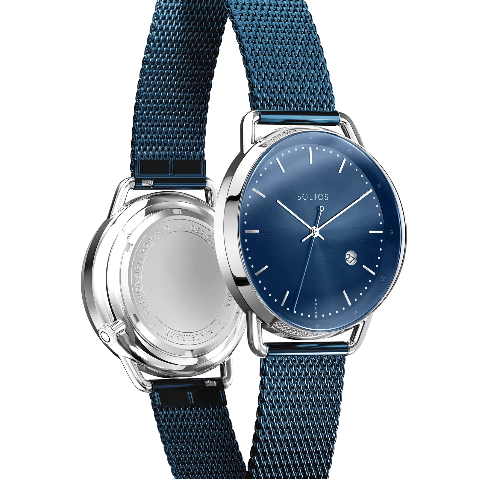 The Solar Curve | Blue Dial - Silver Case