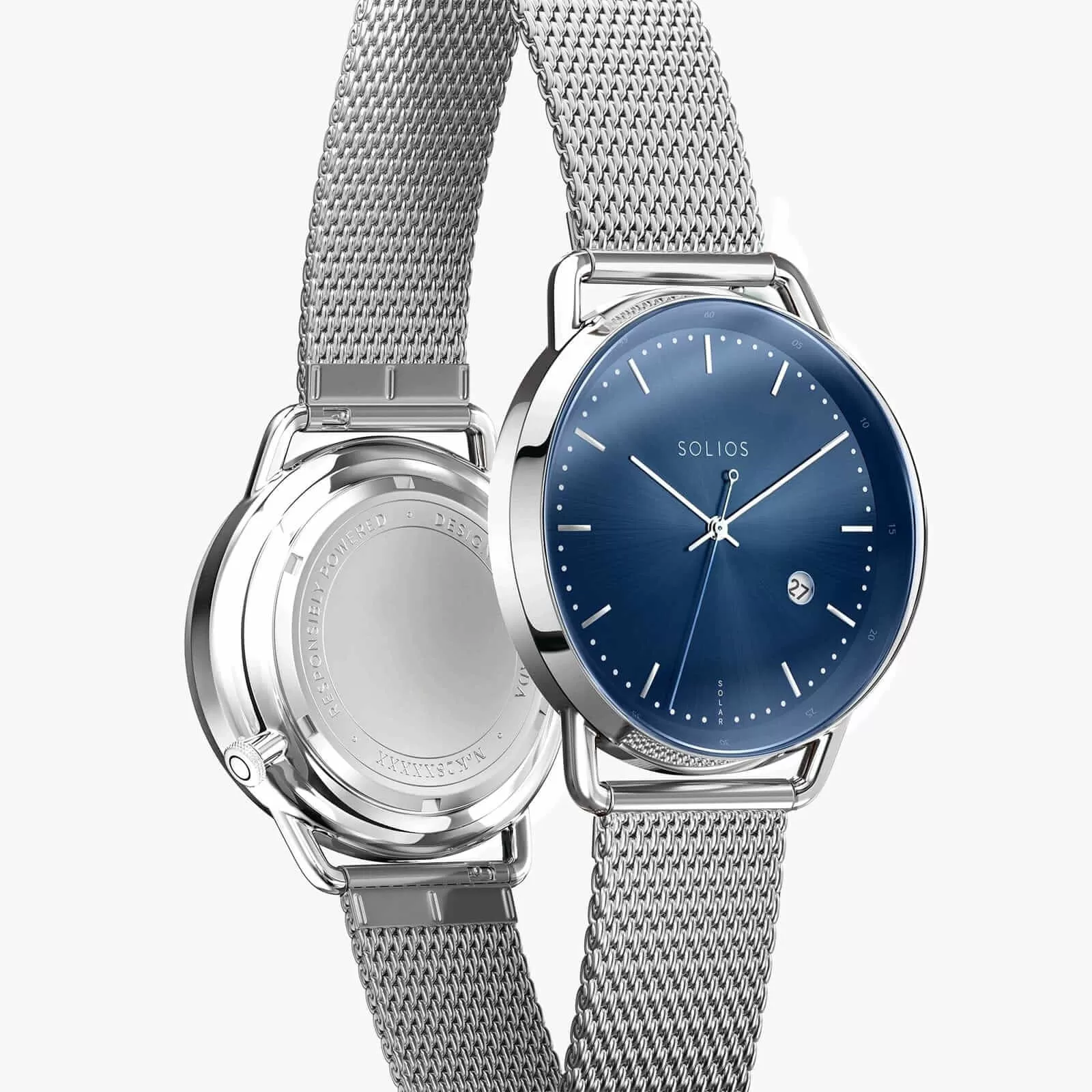 The Solar Curve | Blue Dial - Silver Case