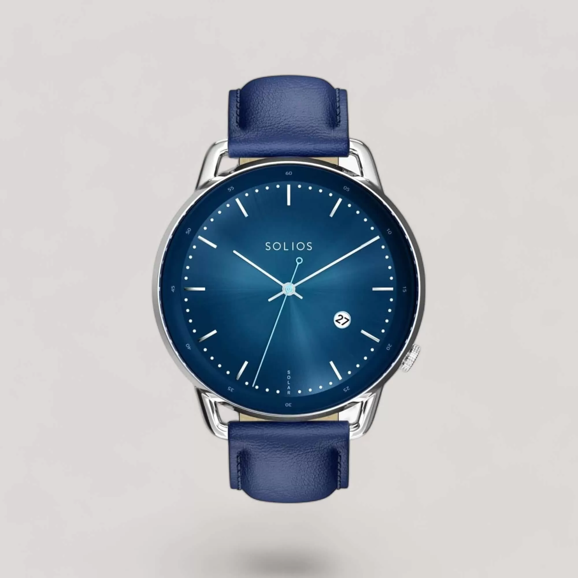 The Solar Curve | Blue Dial - Silver Case