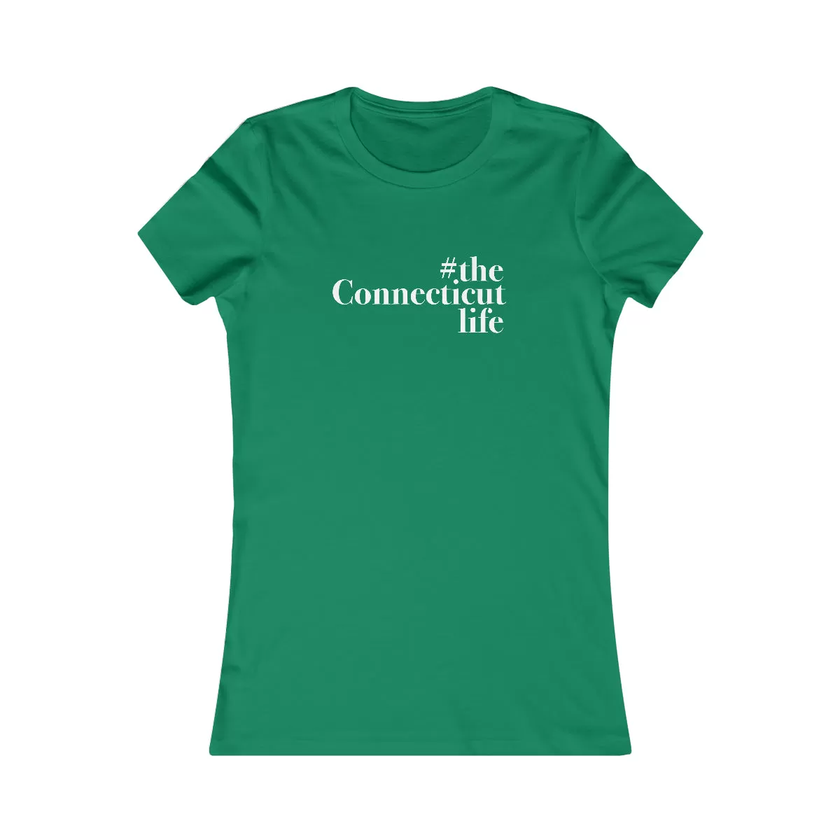 #theconnecticutlife Women's Favorite Tee - White Font