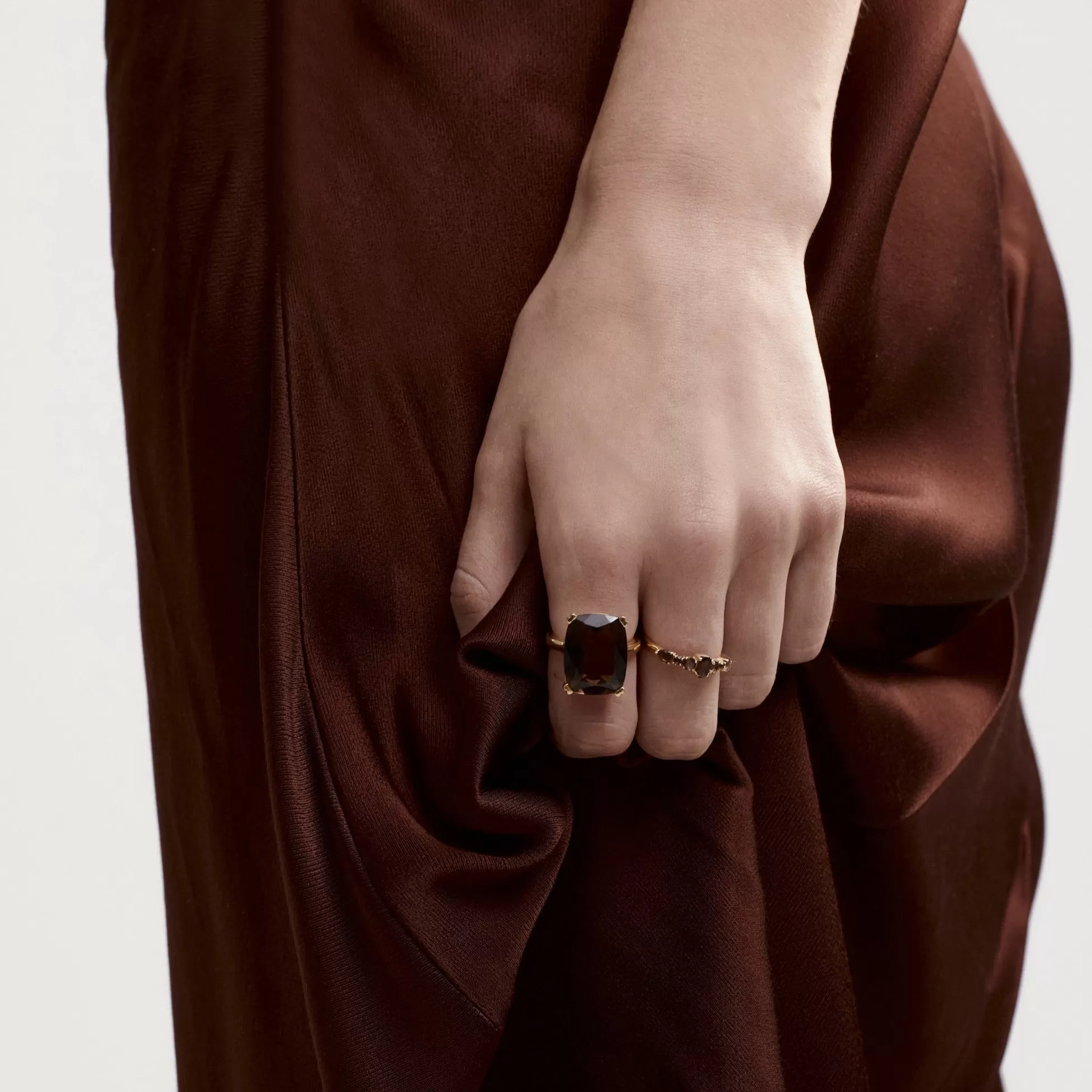 Theia / Ring / Smokey Quartz   Silver