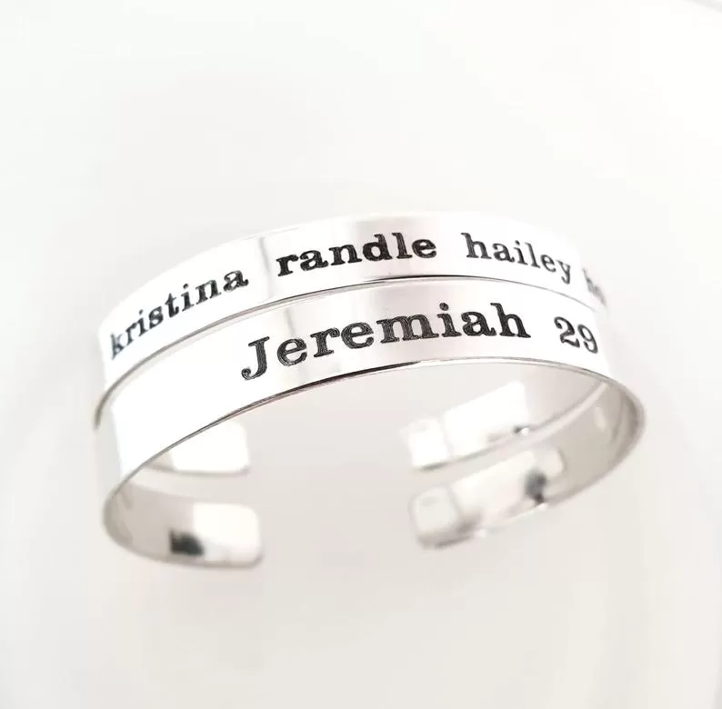 Trust God Personalized Sterling Silver Bracelet