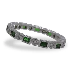 Tsavorite Diamond Band by Jolie