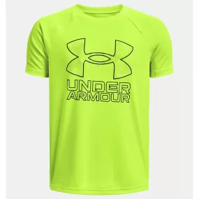 Under Armour Lime Surge/Black Hybrid Print Fill S/S Tee