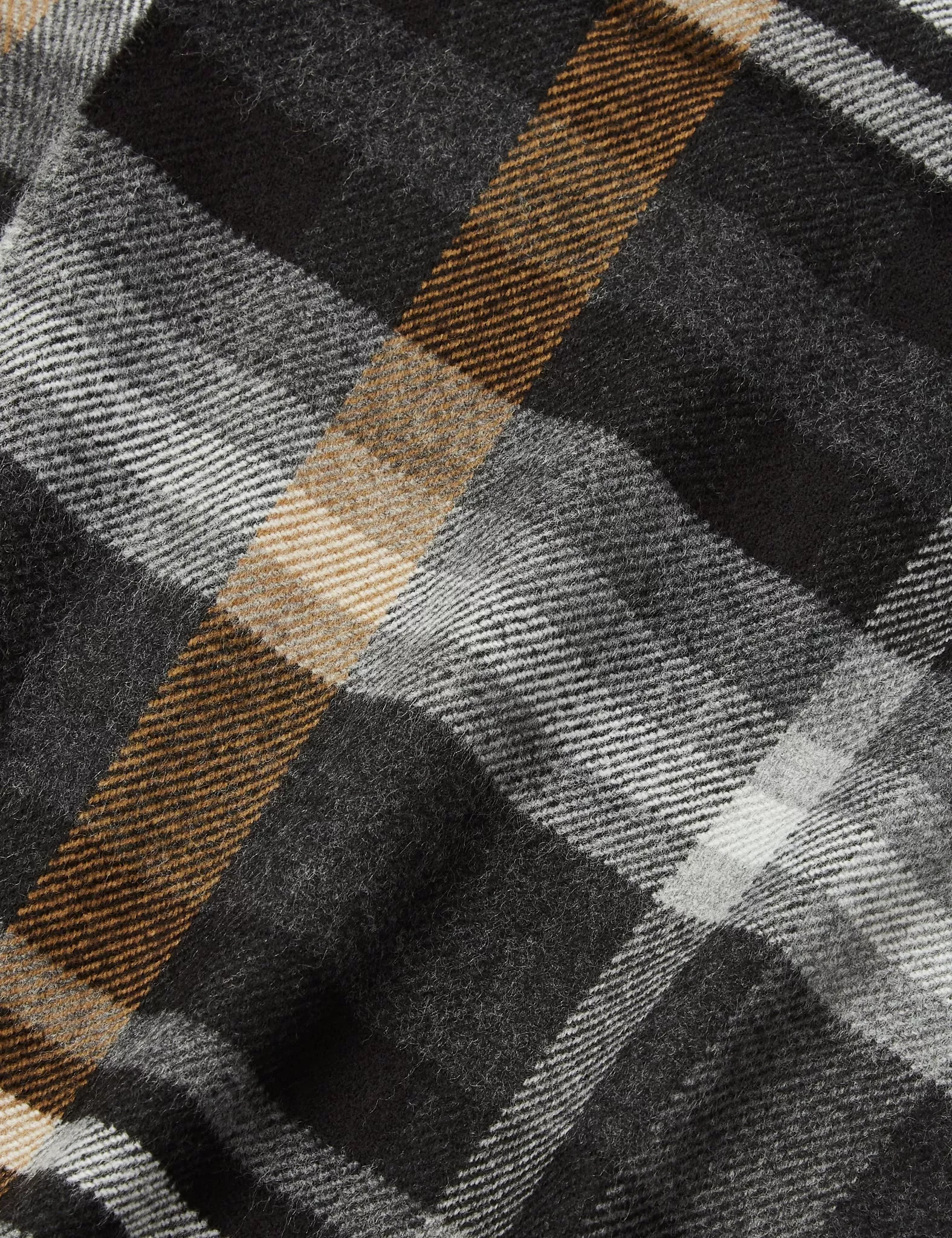 Universal Works Check Scarf - Grey Check