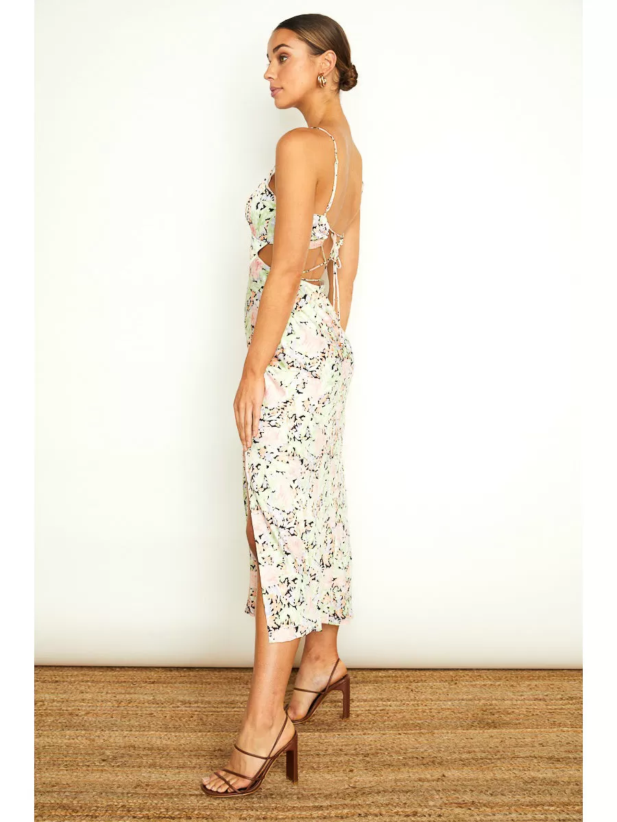 Vanessa Floral Satin Dress