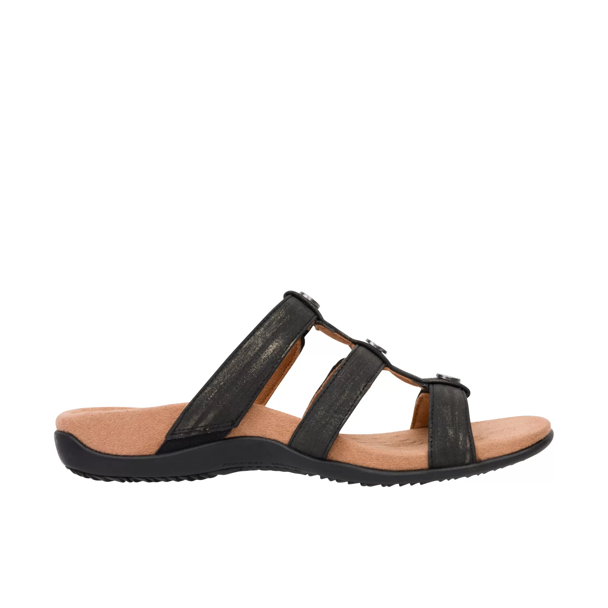 Vionic Womens Amber Adjustable Sandal Black