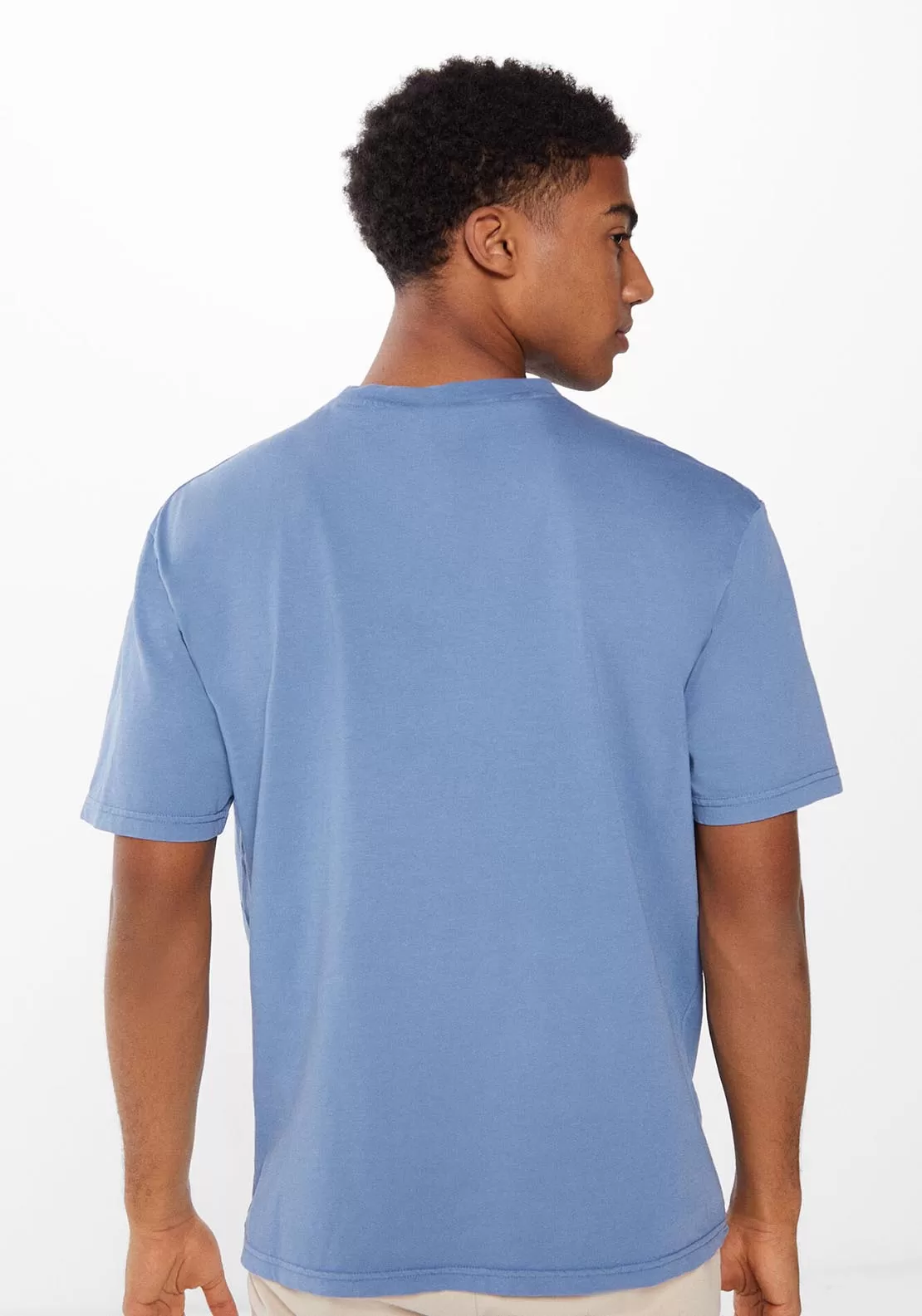 Washed T-shirt with logo - Blue