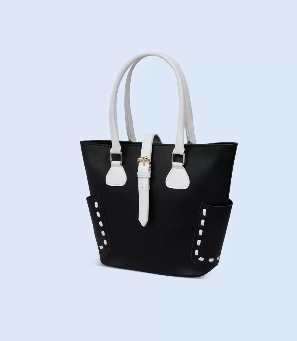 WB2389-BLACK-Women Shoulder Bag