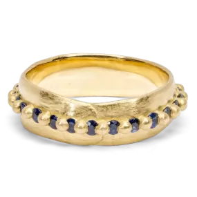 Wide Blue Nina Ring - Made to Order