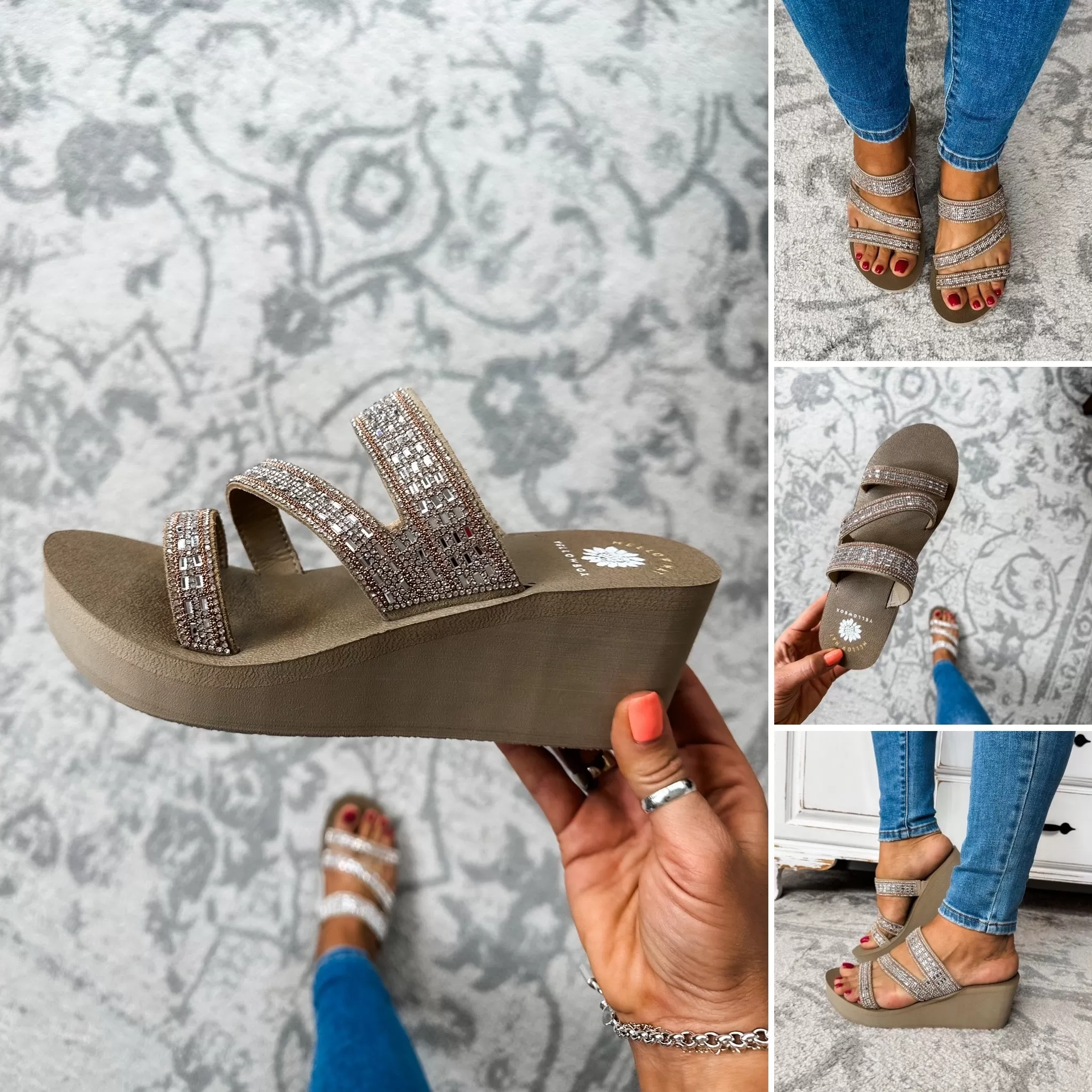 Witley Wedge Sandal - Taupe