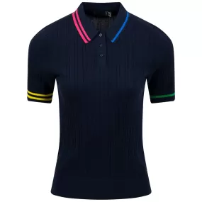 Womens Ribbed Polo Twilight - SS23